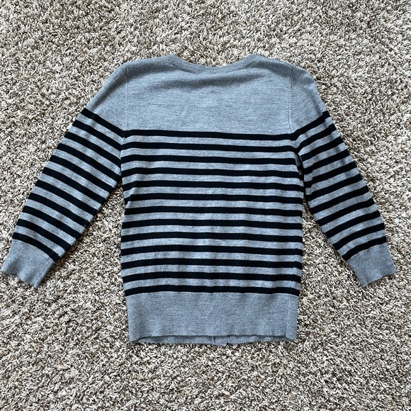 Loft Gray and Black Striped Cardigan - Picture 5 of 6